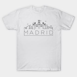 Madrid Minimal Skyline T-Shirt